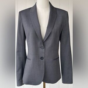 Theory Women’s Nichelle Wool Blazer Tailored‎ Silhouette Gray Lined Size 8